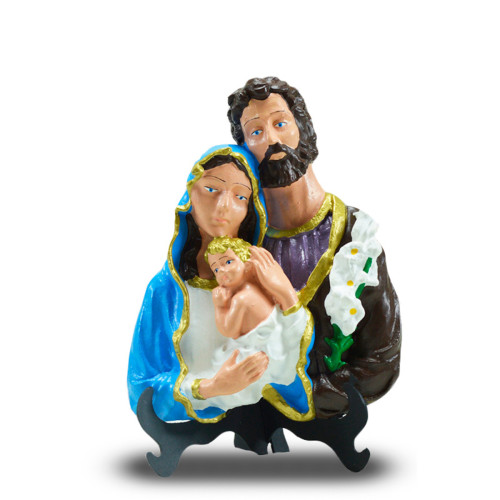 Imagem Inquebrável Sagrada Família com Suporte 17cm
